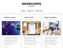 Tablet Screenshot of indiebackers.com